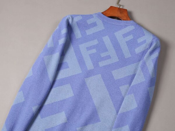 Fendi Letter F Sweater Blue For Men