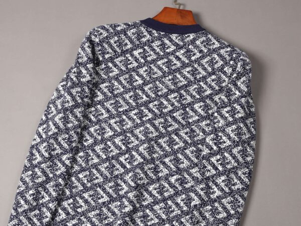 Fendi Letter F Sweater Navy Blue For Men