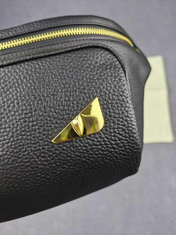 1:1 Replica Fendi Little Monster Belt Bag Black For Men, Men's Bag 7.9in/20cm FF