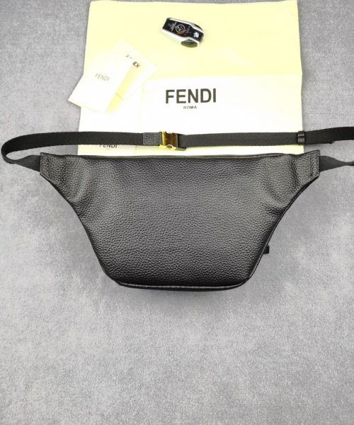 1:1 Replica Fendi Little Monster Belt Bag Black For Men, Men's Bag 7.9in/20cm FF