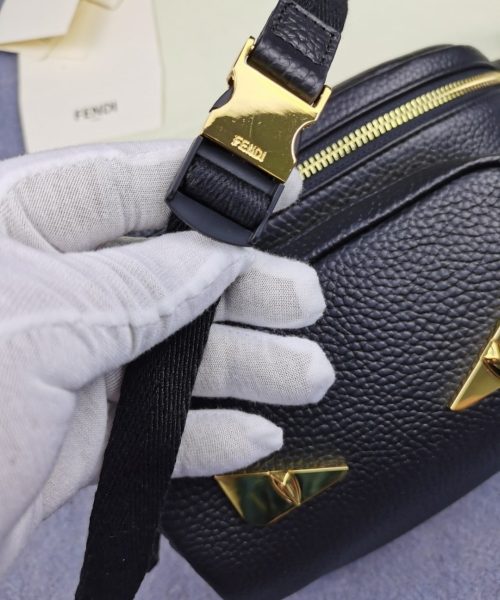 1:1 Replica Fendi Little Monster Belt Bag Black For Men, Men's Bag 7.9in/20cm FF