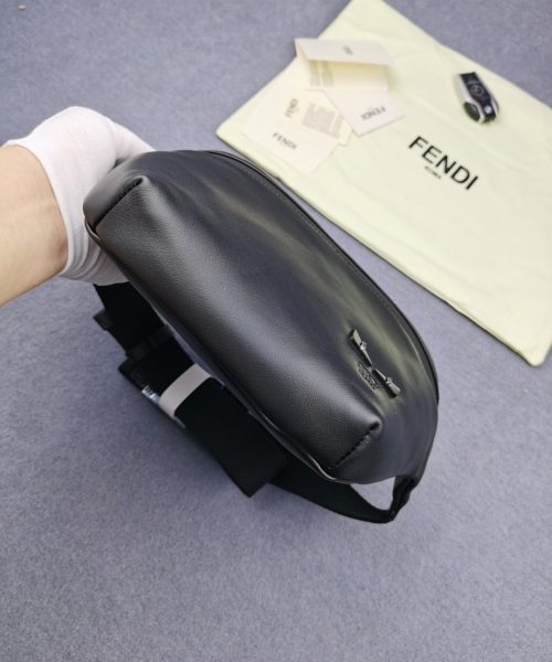 1:1 Replica Fendi Little Monster Belt Bag Black For Men, Men's Bags 7.9in/20cm FF