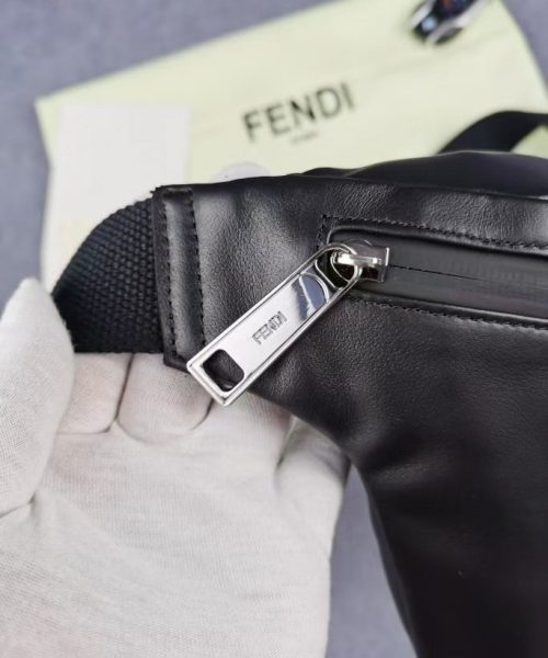 1:1 Replica Fendi Little Monster Belt Bag Black For Men, Men's Bags 7.9in/20cm FF