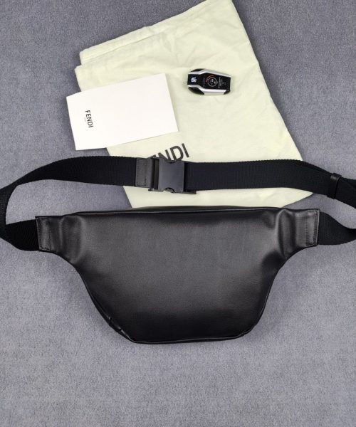 1:1 Replica Fendi Little Monster Belt Bag Black For Men, Men's Bags 7.9in/20cm FF
