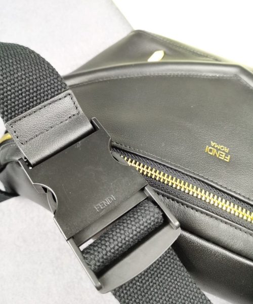 1:1 Replica Fendi Little Monster Belt Bag Black For Men, Men's Bags 7.9in/20cm FF