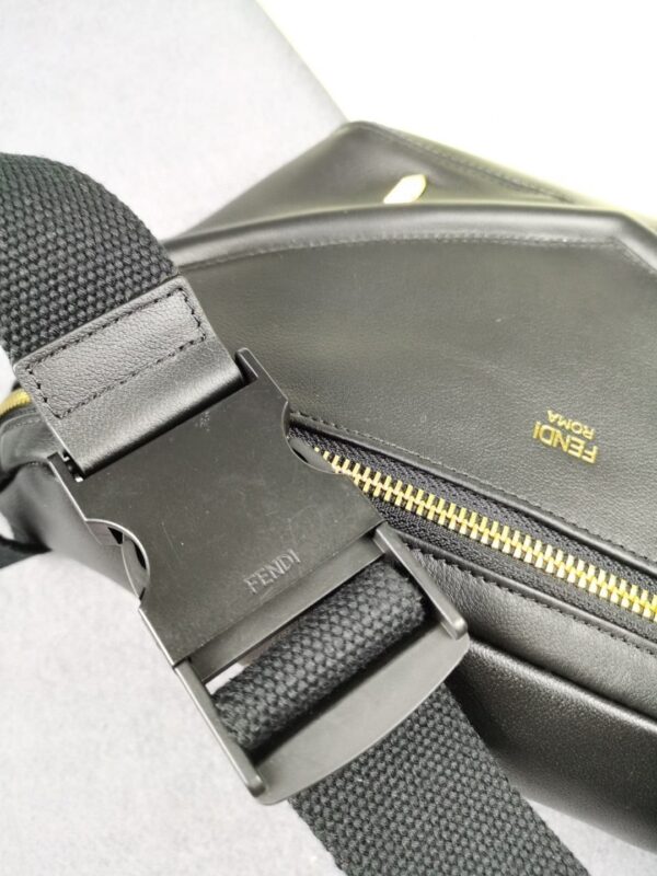 1:1 Replica Fendi Little Monster Belt Bag Black For Men, Men's Bags 7.9in/20cm FF