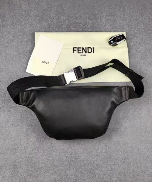1:1 Replica Fendi Little Monster Belt Bag Black For Men, Men's Bags 7.9in/20cm FF