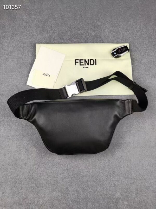 1:1 Replica Fendi Little Monster Belt Bag Black For Men, Men's Bags 7.9in/20cm FF