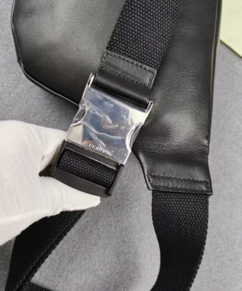 1:1 Replica Fendi Little Monster Belt Bag Black For Men, Men's Bags 7.9in/20cm FF