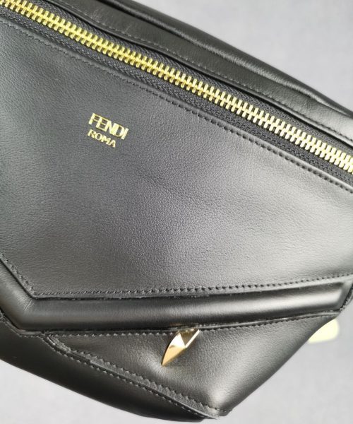 1:1 Replica Fendi Little Monster Belt Bag Black For Men, Men's Bags 7.9in/20cm FF