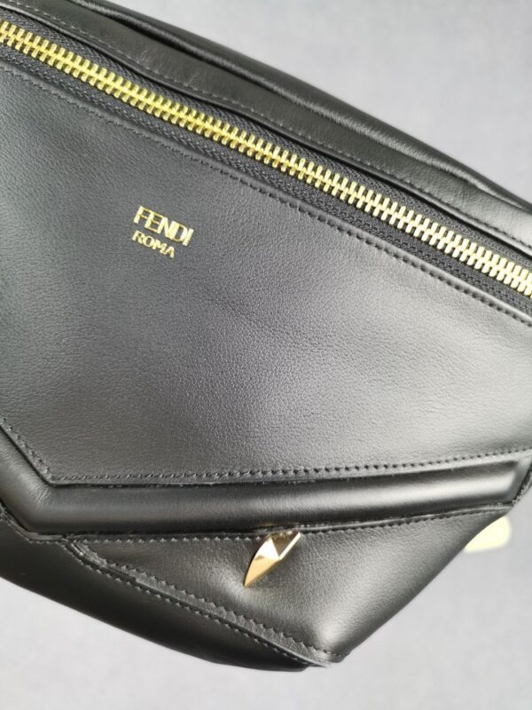 1:1 Replica Fendi Little Monster Belt Bag Black For Men, Men's Bags 7.9in/20cm FF
