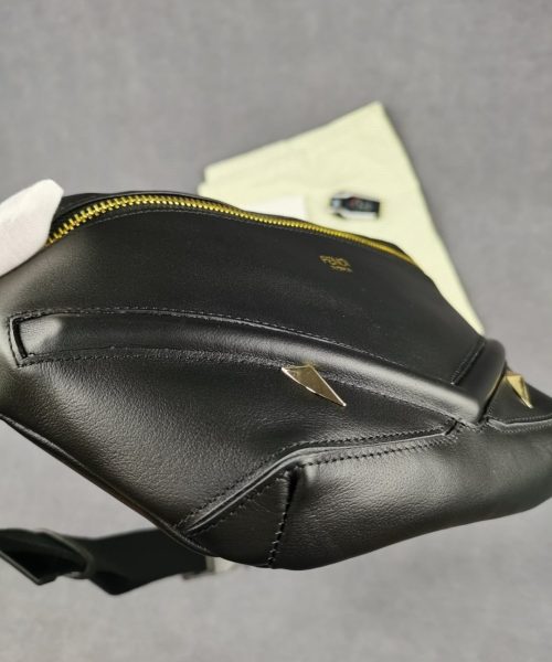 1:1 Replica Fendi Little Monster Belt Bag Black For Men, Men's Bags 7.9in/20cm FF