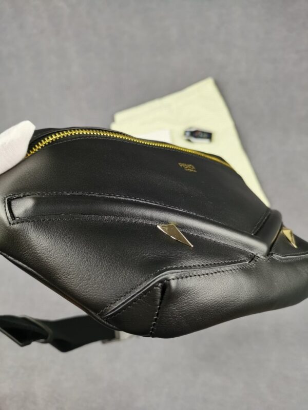 1:1 Replica Fendi Little Monster Belt Bag Black For Men, Men's Bags 7.9in/20cm FF