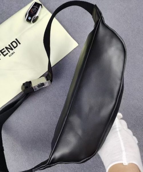1:1 Replica Fendi Little Monster Belt Bag Black For Men, Men's Bags 7.9in/20cm FF