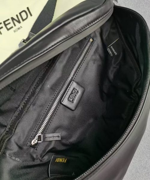 1:1 Replica Fendi Little Monster Belt Bag Black For Men, Men's Bags 7.9in/20cm FF