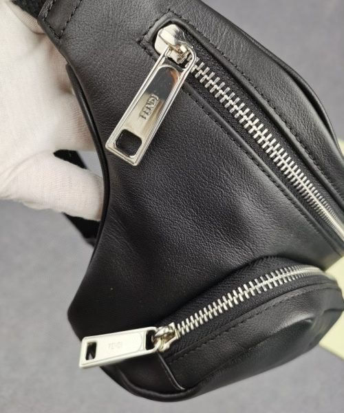 1:1 Replica Fendi Little Monster Belt Bag Black/Yellow For Men, Men's Bag 7.9in/20cm FF