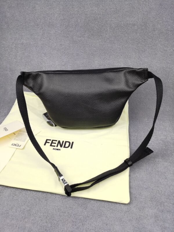 1:1 Replica Fendi Little Monster Belt Bag Black/Yellow For Men, Men's Bags 7.9in/20cm FF