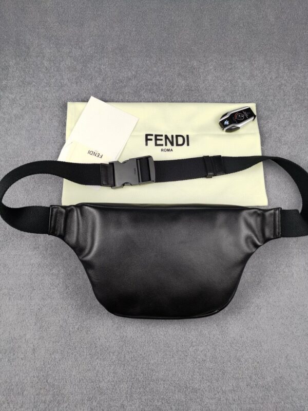 1:1 Replica Fendi Little Monster Belt Bag Black/Yellow For Men, Men's Bags 7.9in/20cm FF