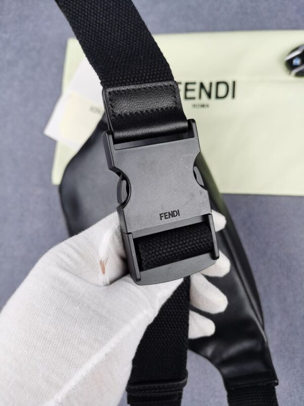 1:1 Replica Fendi Little Monster Belt Bag Black/Yellow For Men, Men's Bags 7.9in/20cm FF