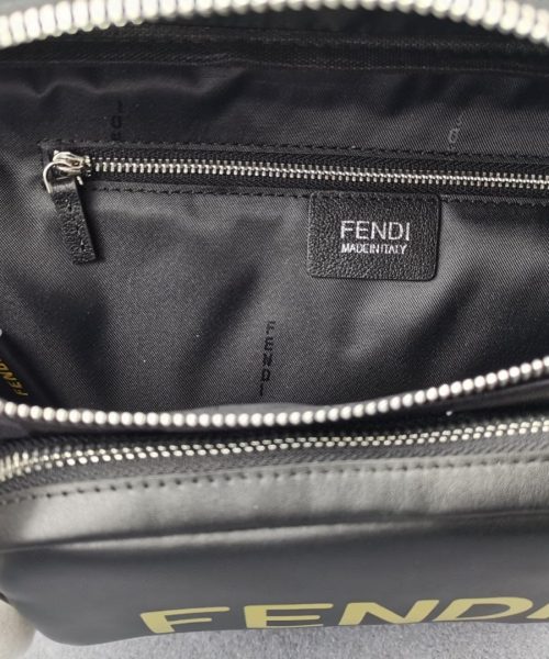 1:1 Replica Fendi Little Monster Belt Bag Black/Yellow/Gray For Men, Men's Bags 7.9in/20cm FF