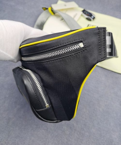 1:1 Replica Fendi Little Monster Belt Bag Black/Yellow/Gray For Men, Men's Bags 7.9in/20cm FF