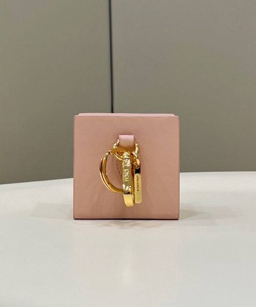 1:1 Replica Fendi Logo Box Keychain Pink Charm Bag For Woman 8cm/3in