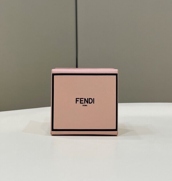 1:1 Replica Fendi Logo Box Keychain Pink Charm Bag For Woman 8cm/3in