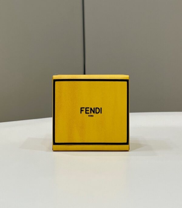 1:1 Replica Fendi Logo Box Keychain Yellow Charm Bag For Woman 8cm/3in