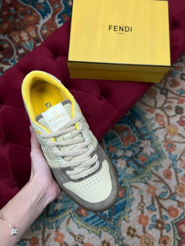 Fendi Match Low Tops In Beige For Women 8E8252AHH2F1FHU