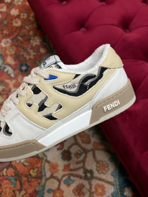 Fendi Match Low Tops In Beige For Women 