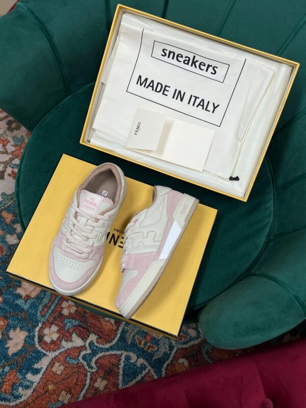 Fendi Match Low Tops In Pink For Women 8E8252AHH2F1FHT