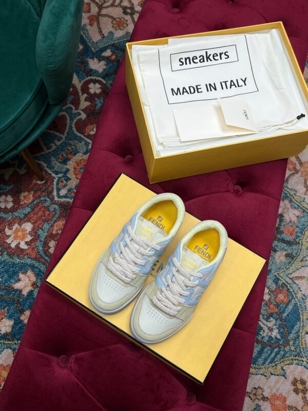 Fendi Match Low Tops In Yellow For Women 8E8252AI1NF1H1F