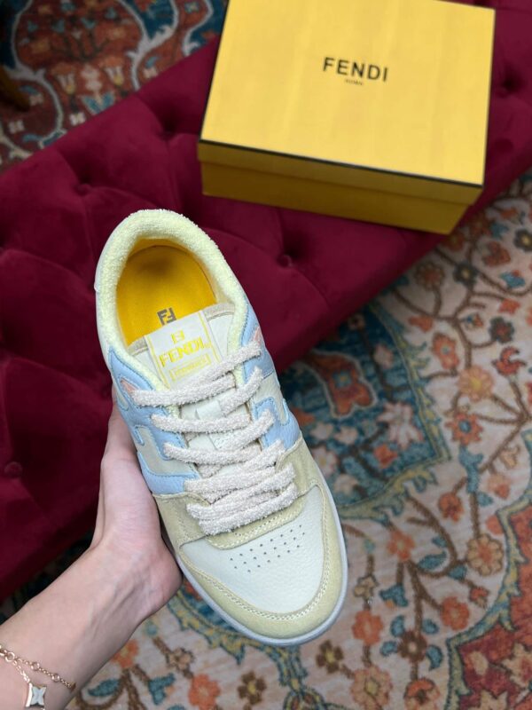 Fendi Match Low Tops In Yellow For Women 8E8252AI1NF1H1F