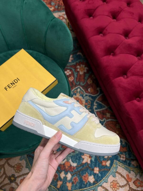 Fendi Match Low Tops In Yellow For Women 8E8252AI1NF1H1F