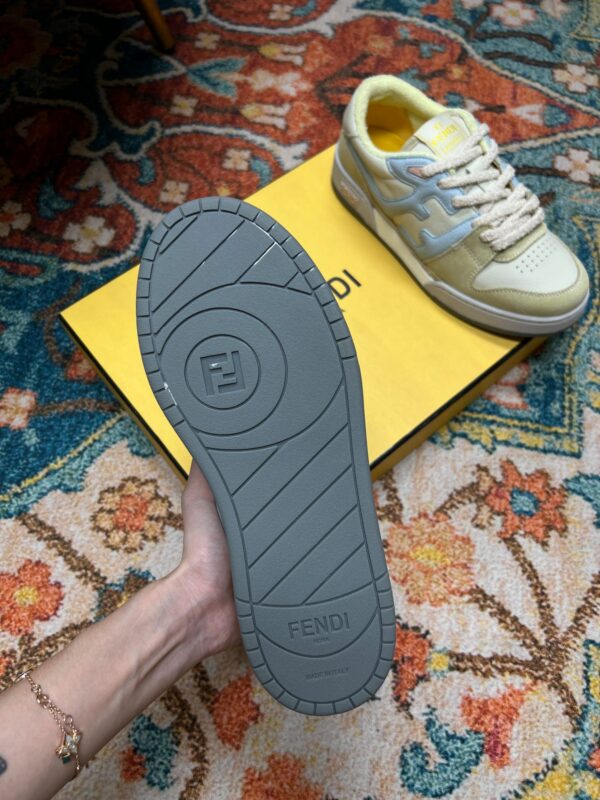 Fendi Match Low Tops In Yellow For Women 8E8252AI1NF1H1F