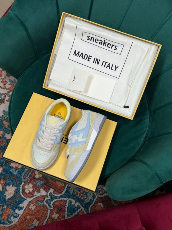 Fendi Match Low Tops In Yellow For Women 8E8252AI1NF1H1F