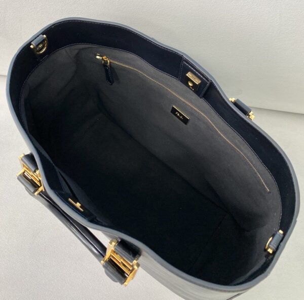 1:1 Replica Fendi Medium FF Tote Shoulder Black Bag For Woman 38cm/15in