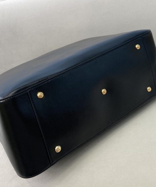 1:1 Replica Fendi Medium FF Tote Shoulder Black Bag For Woman 38cm/15in