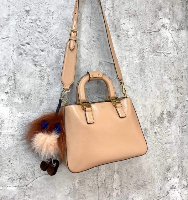 1:1 Replica Fendi Medium FF Tote Shoulder Pink Bag For Woman 38cm/15in