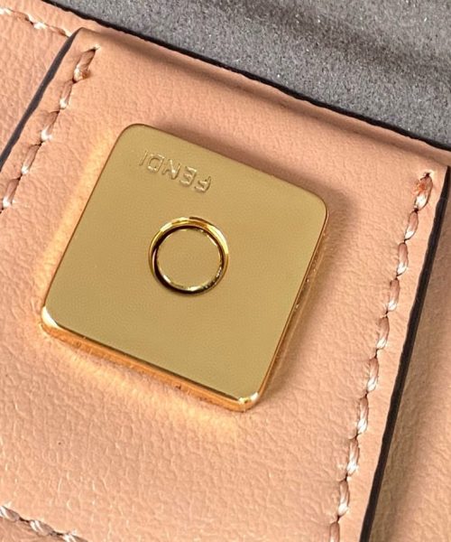1:1 Replica Fendi Medium FF Tote Shoulder Pink Bag For Woman 38cm/15in