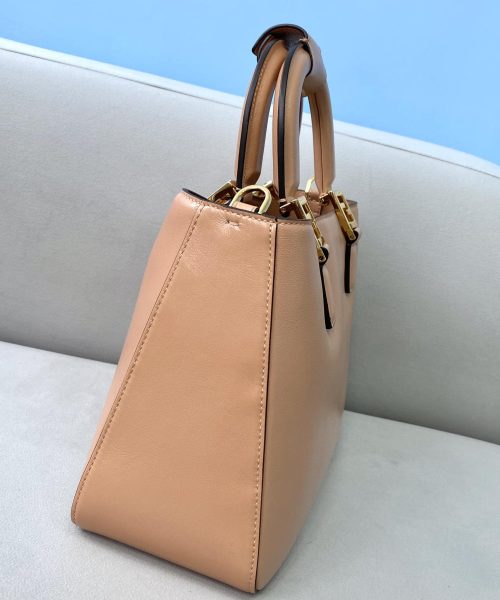 1:1 Replica Fendi Medium FF Tote Shoulder Pink Bag For Woman 38cm/15in