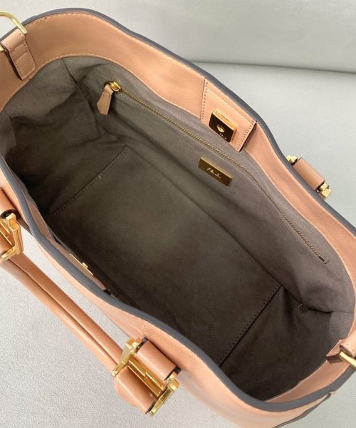 1:1 Replica Fendi Medium FF Tote Shoulder Pink Bag For Woman 38cm/15in