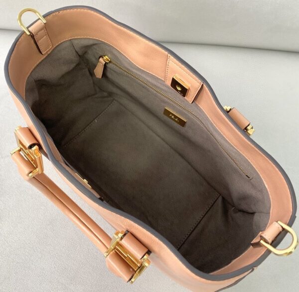 1:1 Replica Fendi Medium FF Tote Shoulder Pink Bag For Woman 38cm/15in