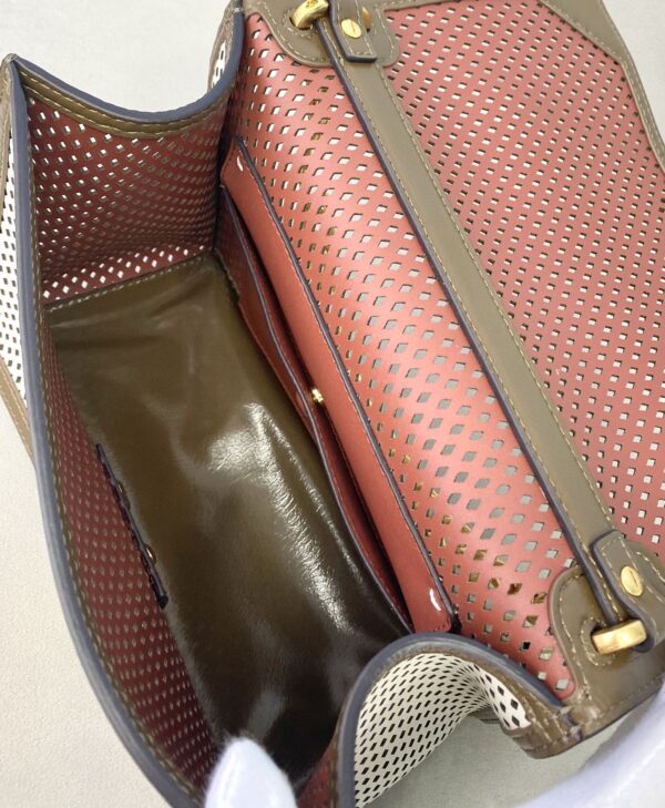 1:1 Replica Fendi Medium Kan U Black and Brown Bag For Woman 25cm/10in