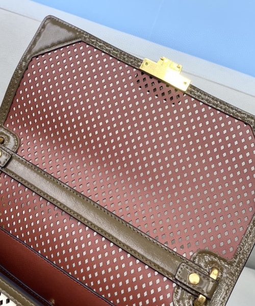 1:1 Replica Fendi Medium Kan U White and Brown Bag For Woman 25cm/10in