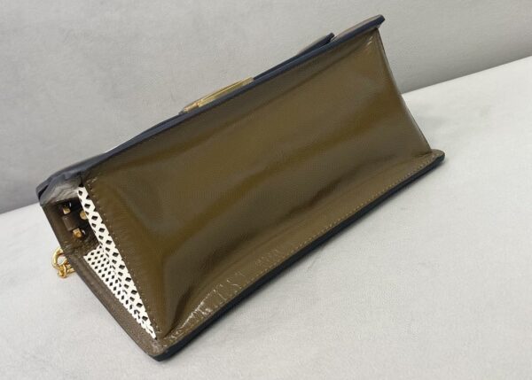 1:1 Replica Fendi Medium Kan U White and Brown Bag For Woman 25cm/10in