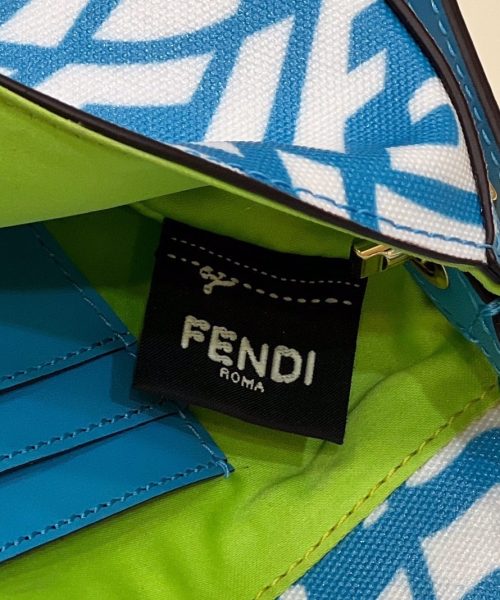 1:1 Replica Fendi Mini Baguatte 1997 Blue Glazed Bag For Woman 19.5cm/7.5in