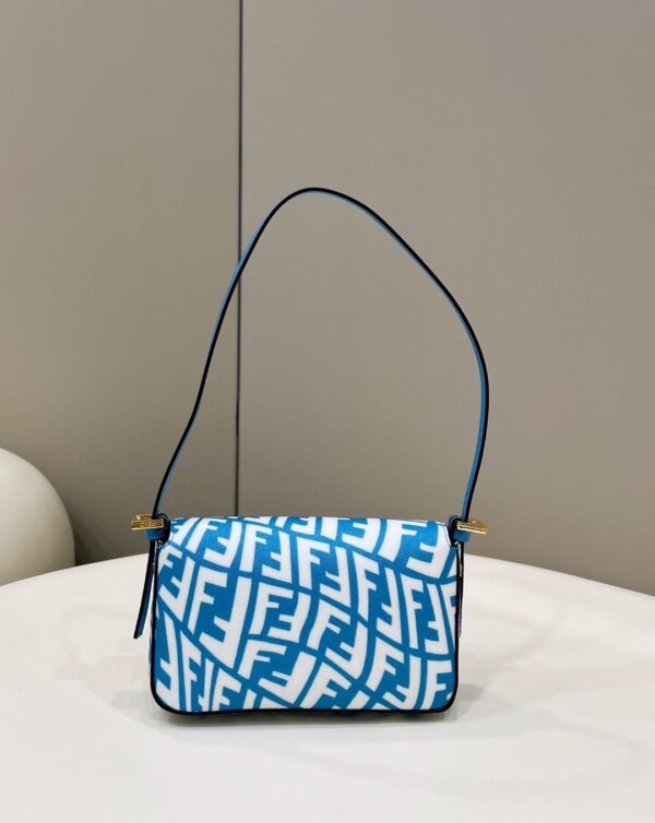1:1 Replica Fendi Mini Baguatte 1997 Blue Glazed Bag For Woman 19.5cm/7.5in