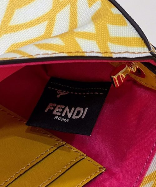 1:1 Replica Fendi Mini Baguatte 1997 Yellow Glazed Bag For Woman 19.5cm/7.5in