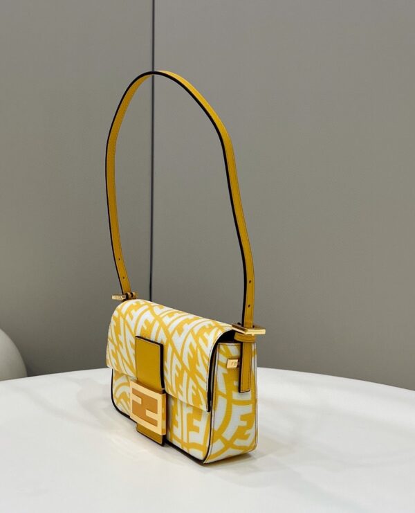 1:1 Replica Fendi Mini Baguatte 1997 Yellow Glazed Bag For Woman 19.5cm/7.5in